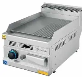 [WOH AH Grill TUR-4070-IZG-YY-LPG] TURHAN 4070-IZG-YY - Gas Grill Plate 1/2 Smooth and 1/2 Ribbed 40 cm TUR-4070-IZG-YY-LPG